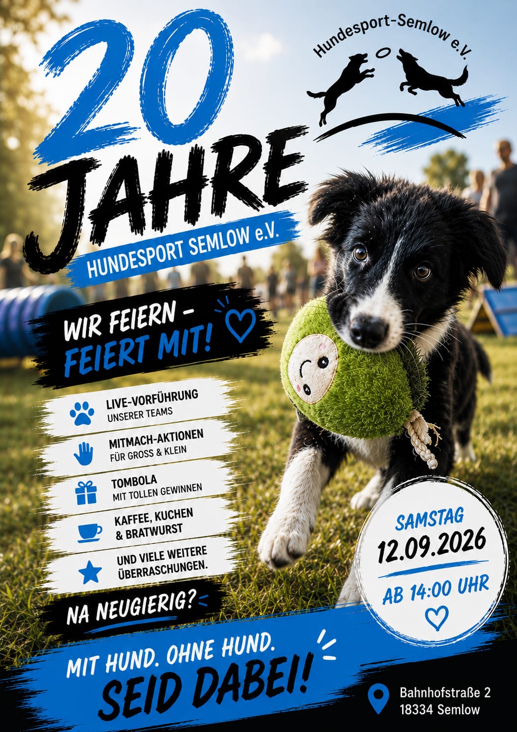 Plakat 20 Jahre Hundesport Semlow